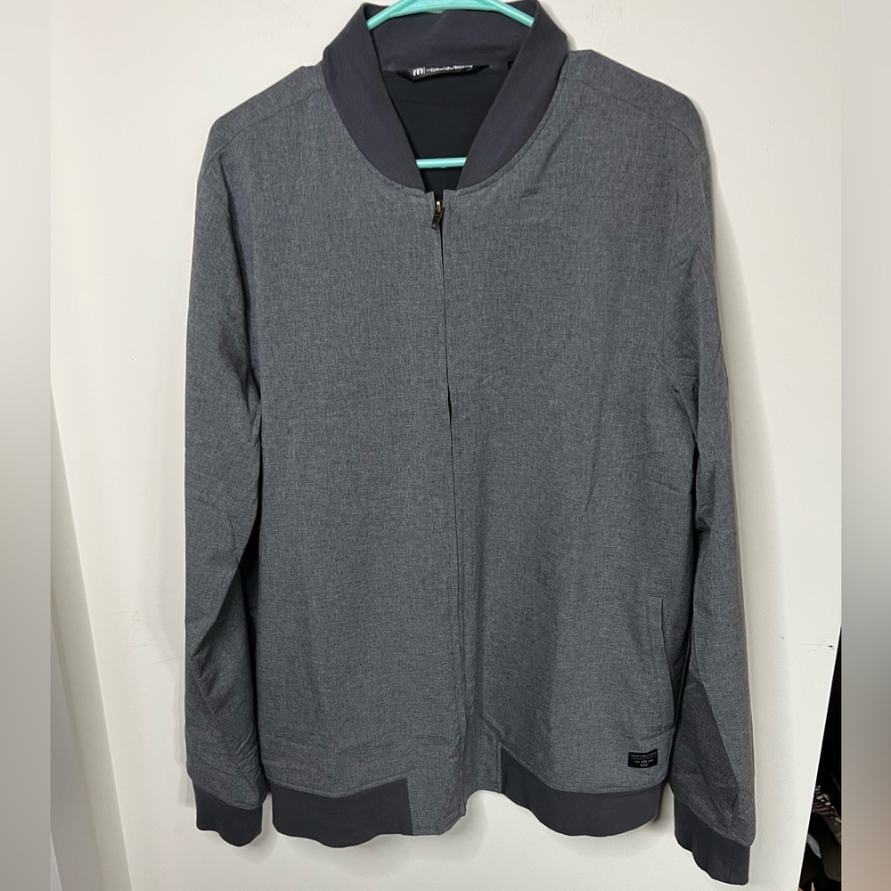 Travis Matthew Asheville Bomber Jacket Heather Gray Size Large